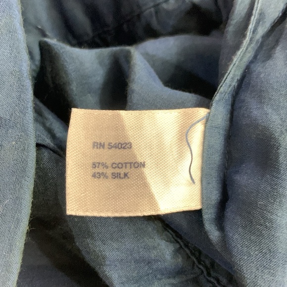 Vintage GAP 2000s Ruffled Silk Cotton Wrap Blouse - Picture 6 of 7